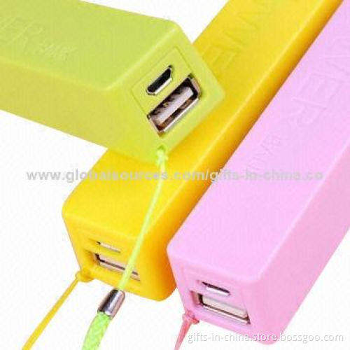 USB Power Bank for Samsung, iPhone, HTC Free Shipping, Free Sample, 2,600mAh Capacity, 5.0V, 1A